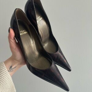 Stuart Weitzman Black & Brown Tortoiseshell Heels